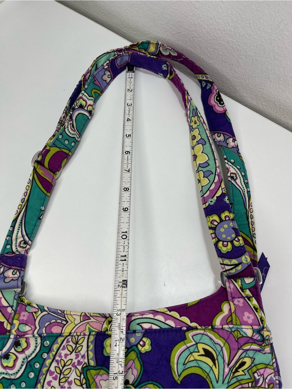 Vera Bradley Hipster Purple Paisley Crossbody Messenger Bag 4 Pocket Boho Fariy - Picture 4 of 11